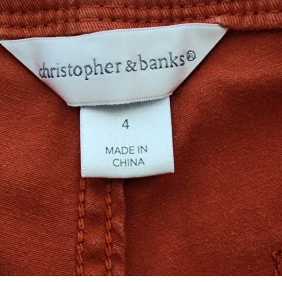 CJ Banks VIntage Burnt Orange Moderately Curvy Straight Leg  Jeans Womens Size 4 - Picture 3 of 10